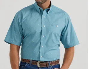 112346078 - Wrangler Men's Classic Fit SS - Blue