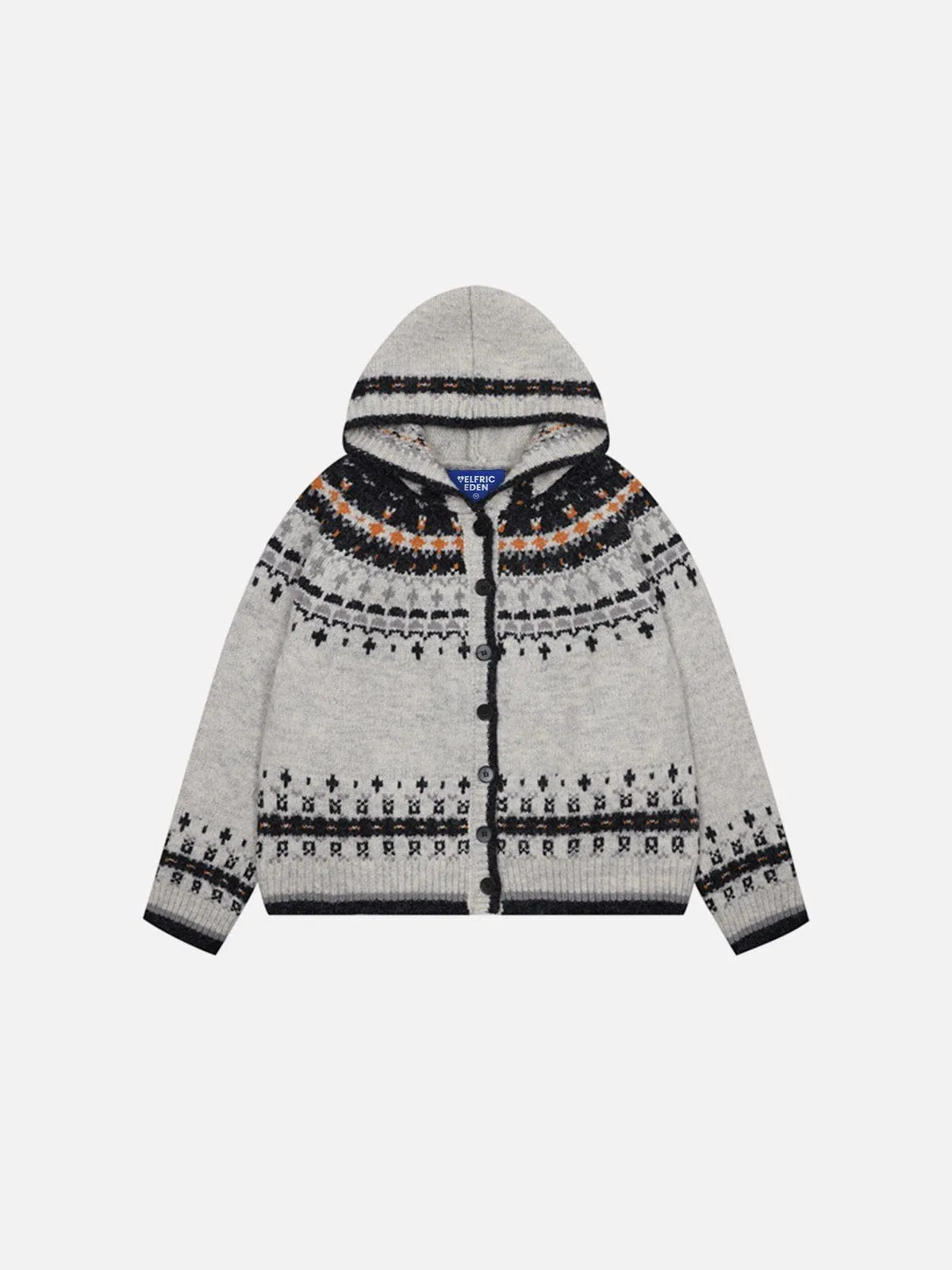 Aelfric Eden Fair Isle Graphic Hooded Cardigan