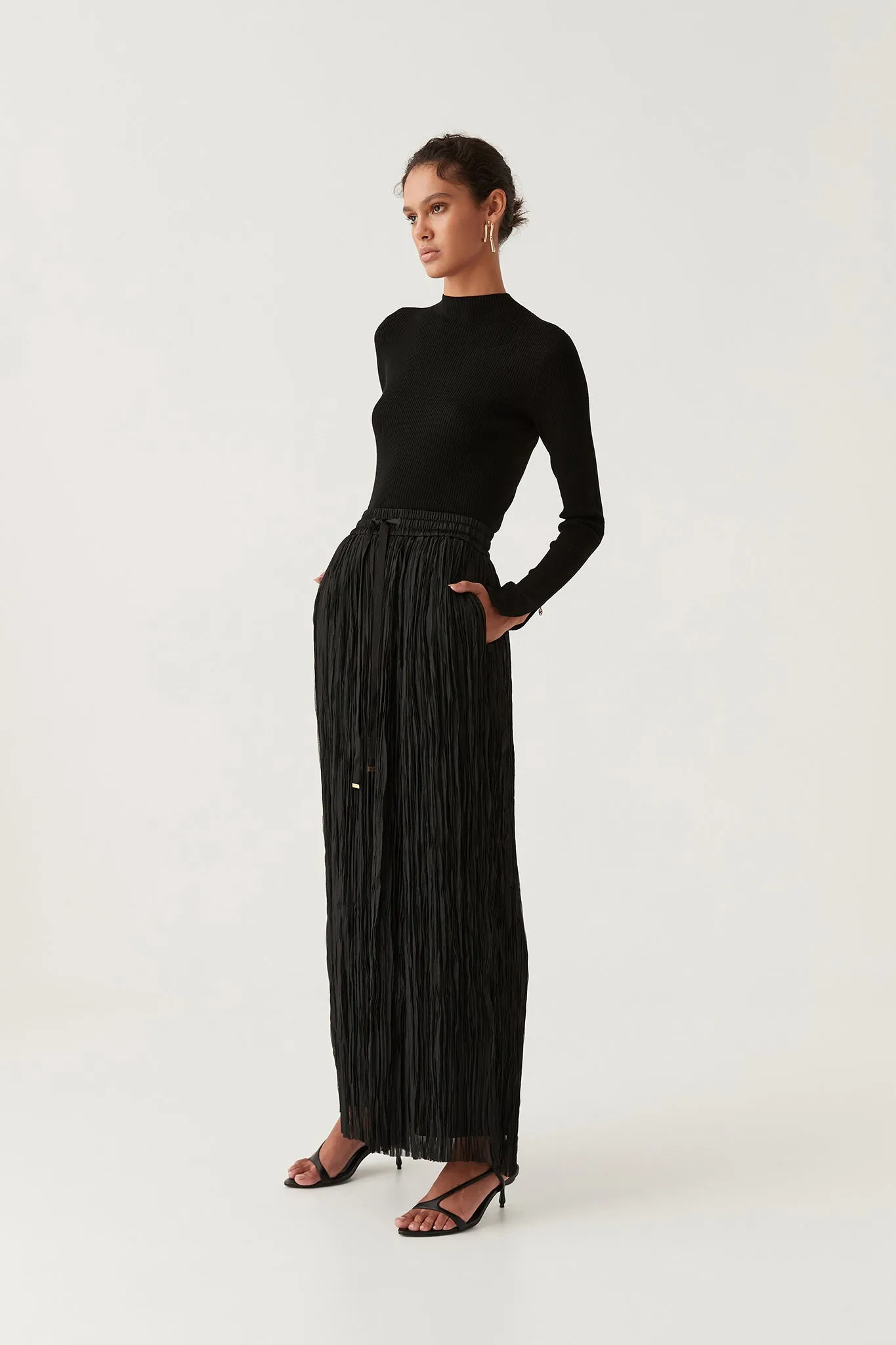 Aerial Pleated Palazzo Pant