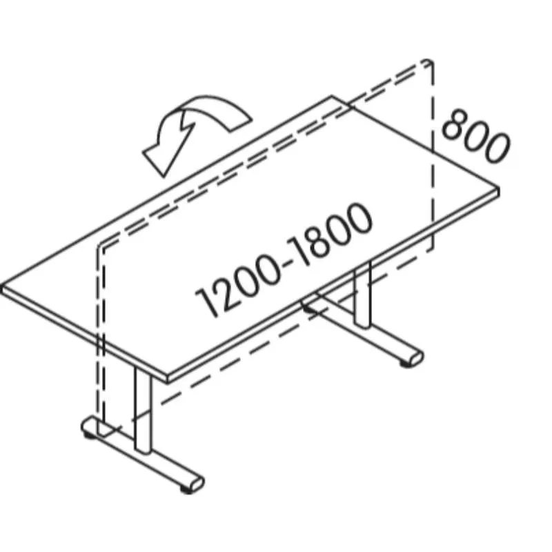 Alpine Rectangular Tilt Top Tables, 800mm Deep