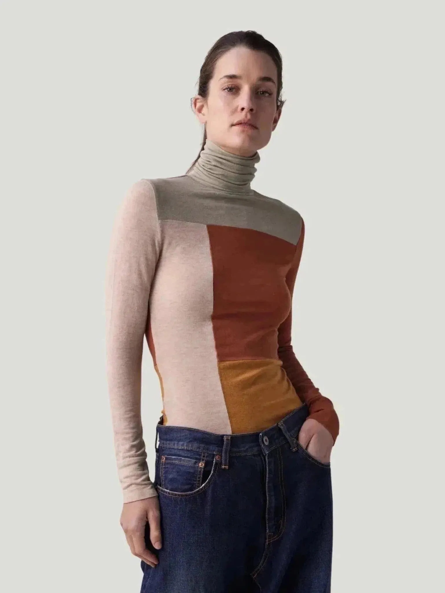 Amente Wool Blend Knit Turtleneck