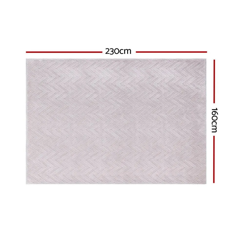 Artiss Floor Rugs 160x230cm Washable Area Mat Large Carpet Microfiber Ripple