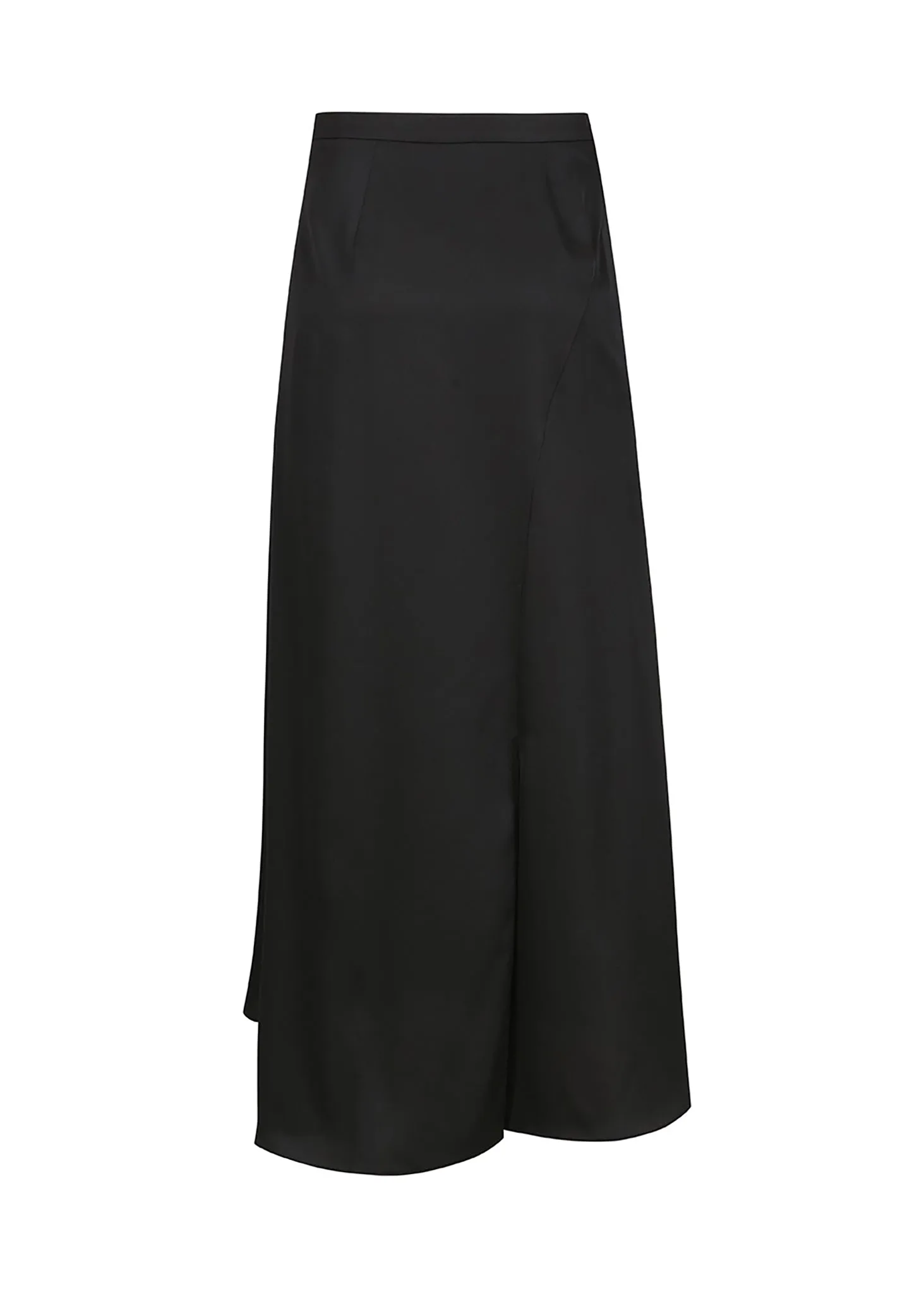 Asymmetric Side-slit Flared Skirt