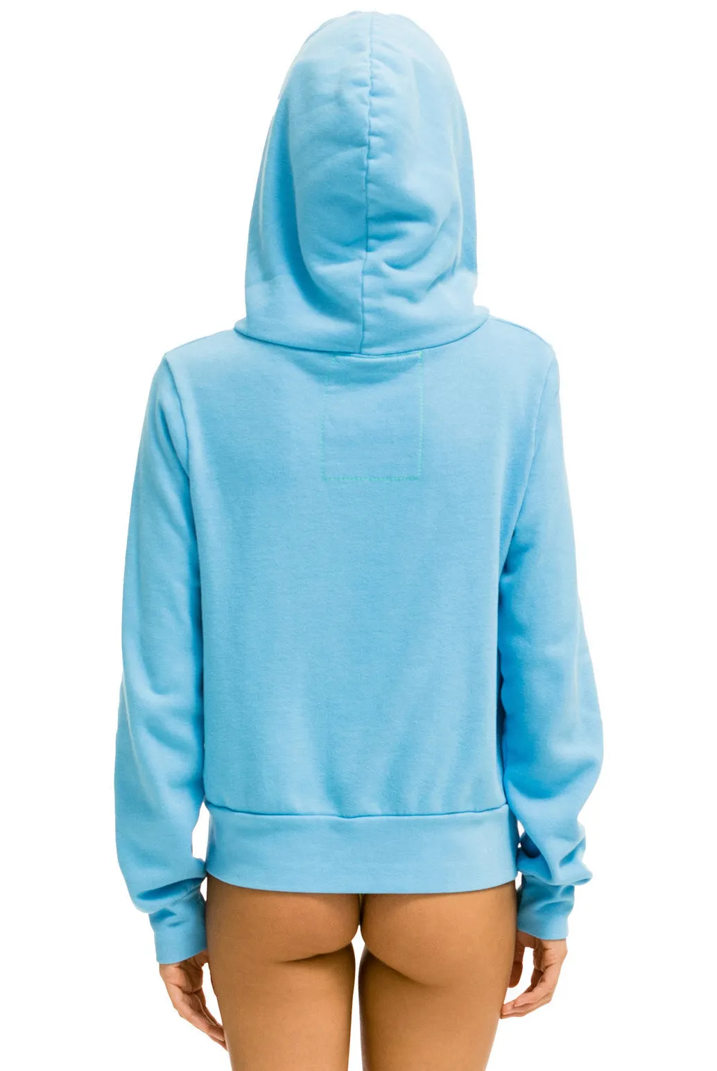 Aviator Nation 5 Stripe Unisex Hoodie  Sky Blue