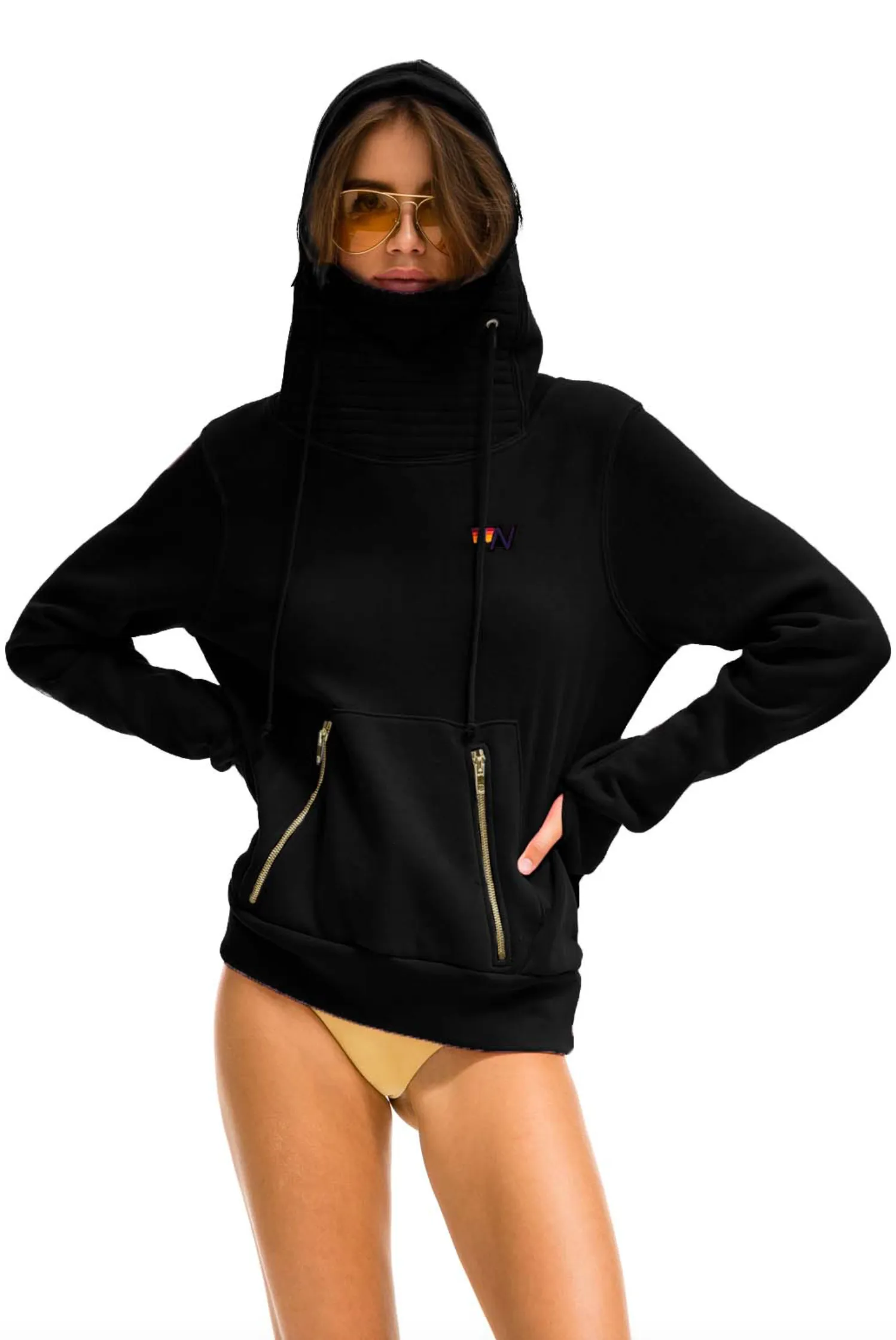 Aviator Nation Ninja Unisex Pullover Hoodie in Black