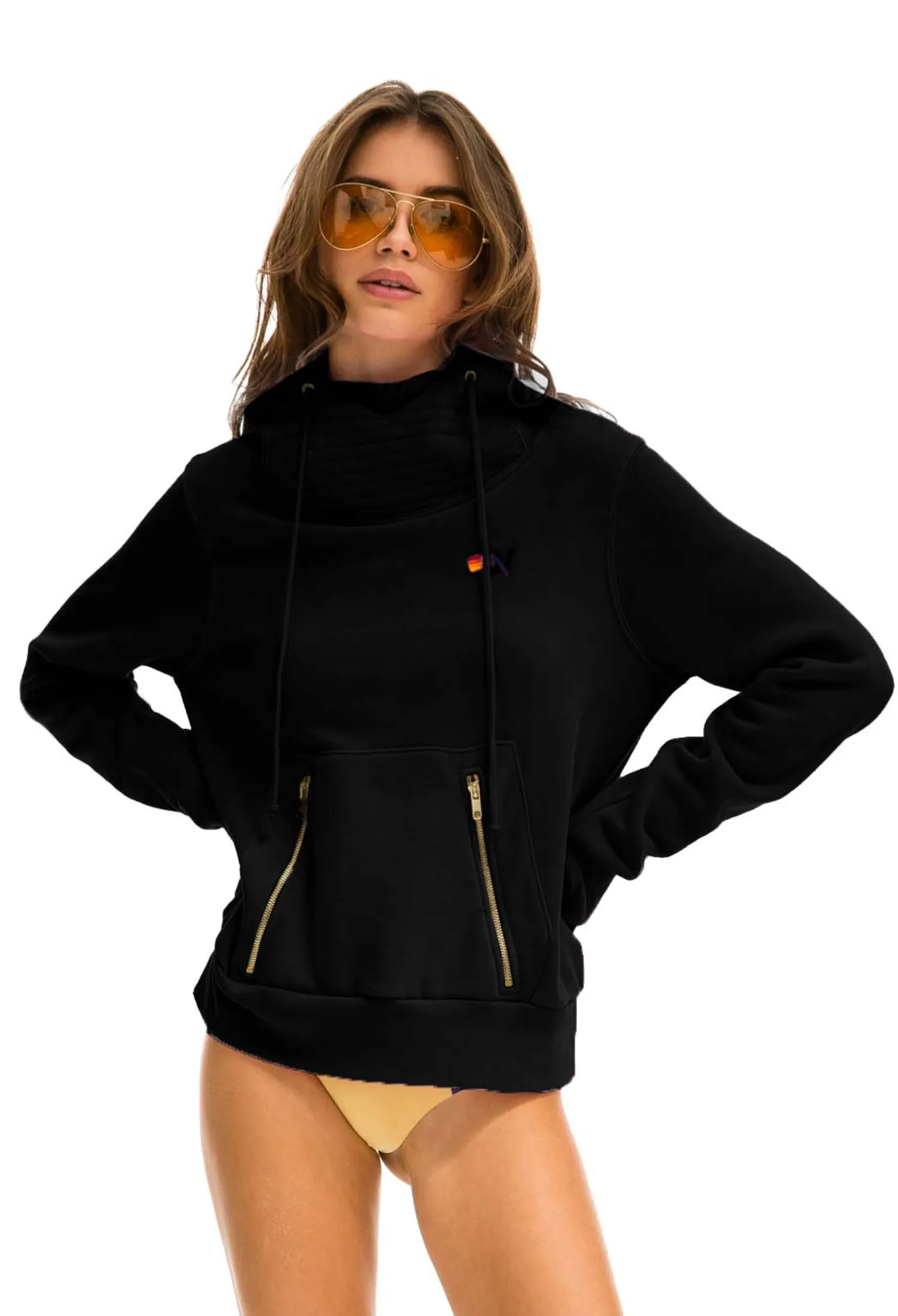 Aviator Nation Ninja Unisex Pullover Hoodie in Black