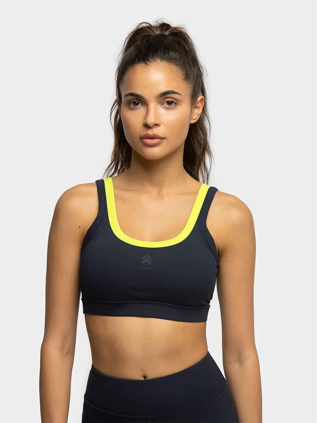 BARRY'S INK BLUE/CITRON RINGER BRA