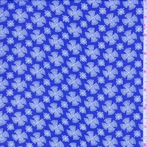 Berry Blue Fan Medallion Georgette Fabric