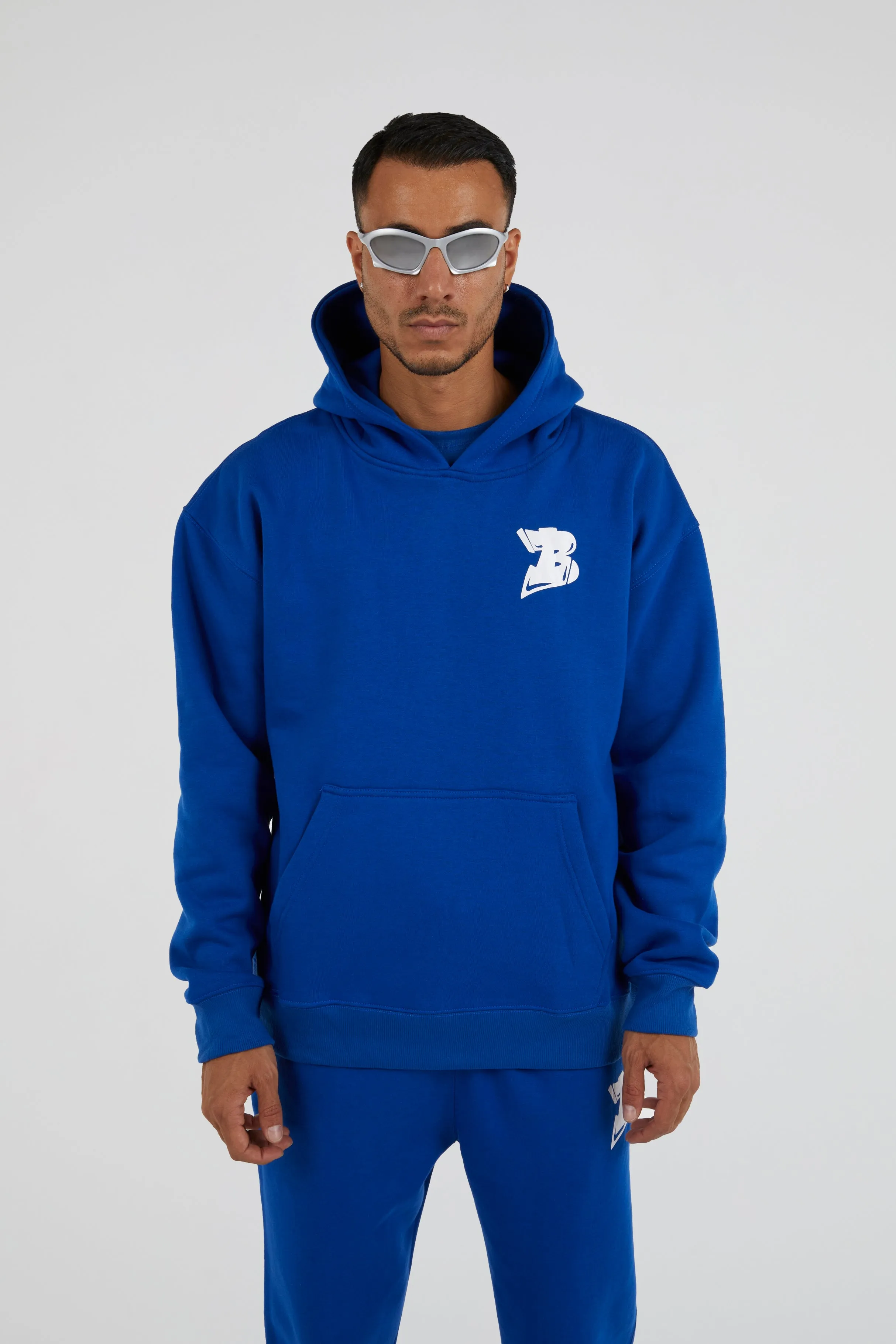 Bhype Society - Bhype Logo Essentials Blue Hoodie