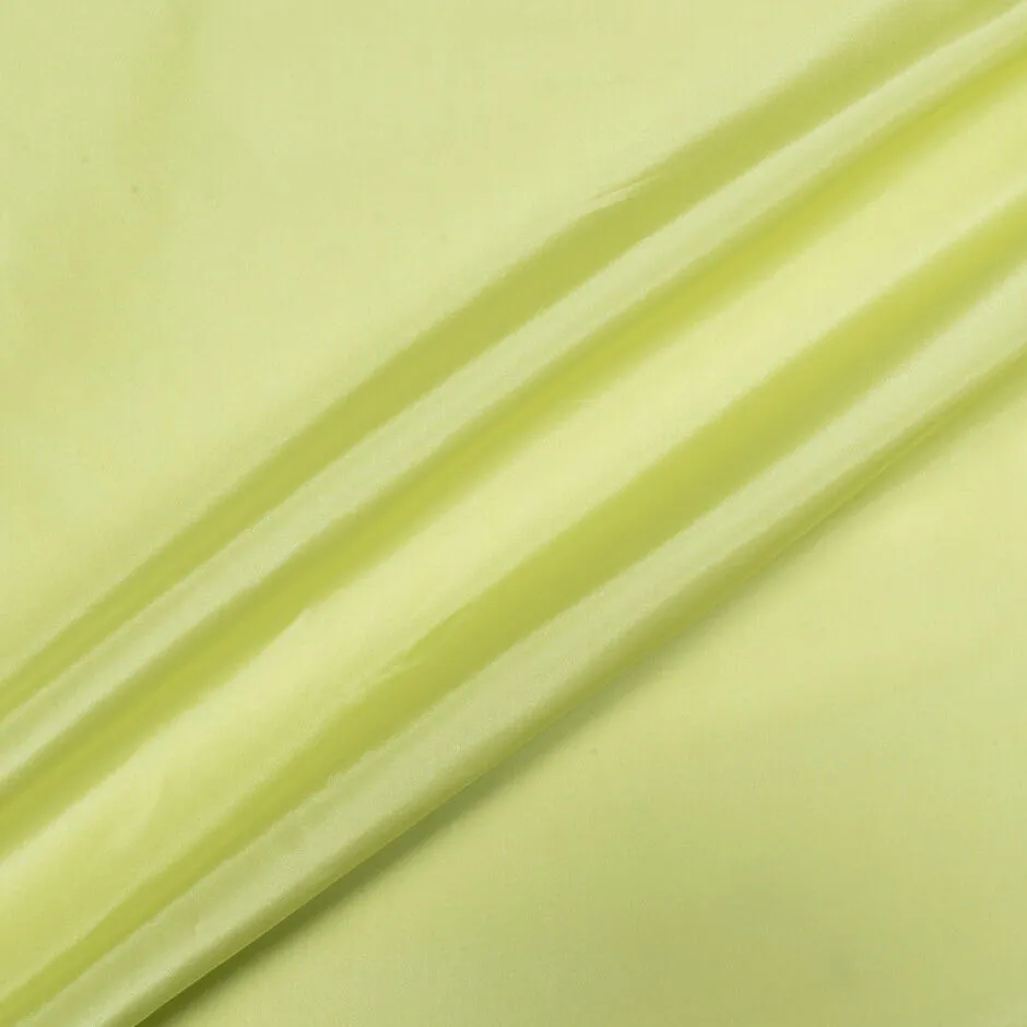 Bright Lime Green Pure Silk Taffeta