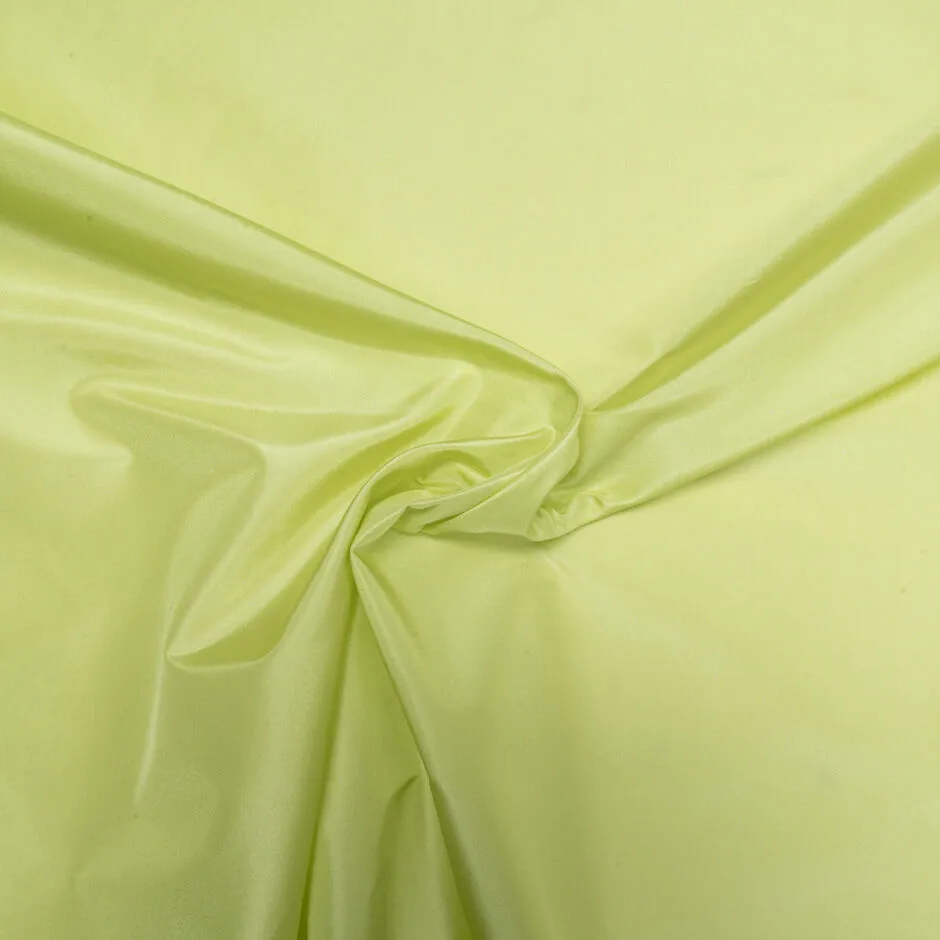 Bright Lime Green Pure Silk Taffeta