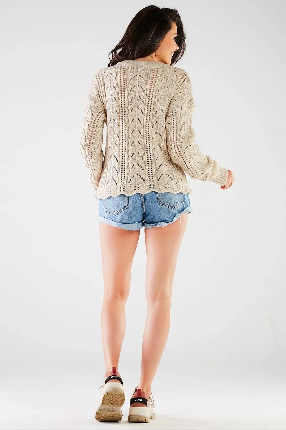 Chic Ribbed Knit Sweater for Women