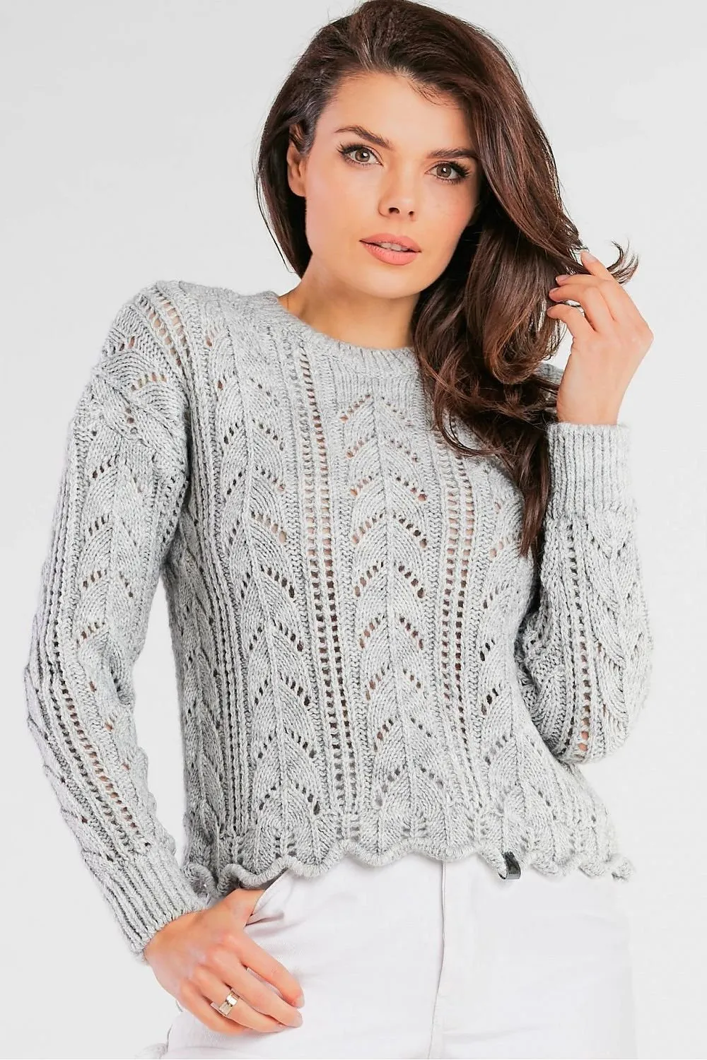 Chic Ribbed Knit Sweater for Women