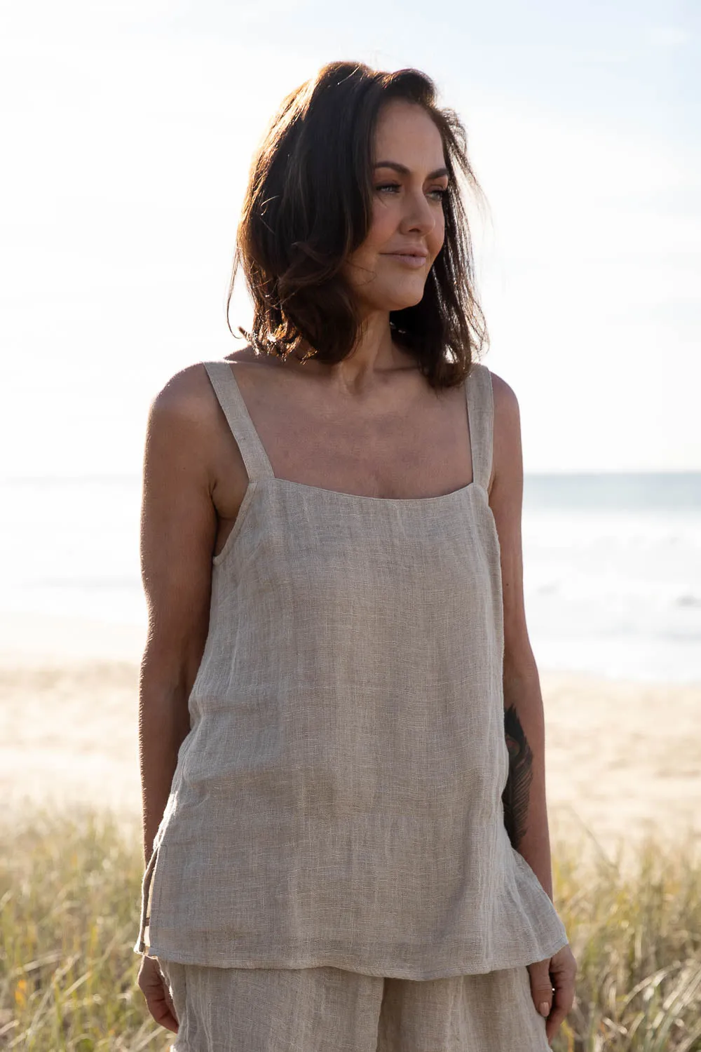 Classic Linen Tank - Natural