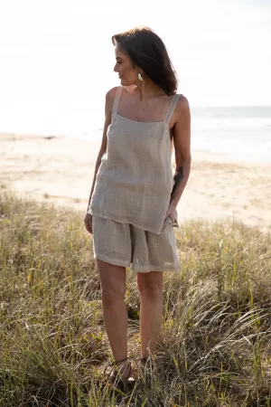 Classic Linen Tank - Natural