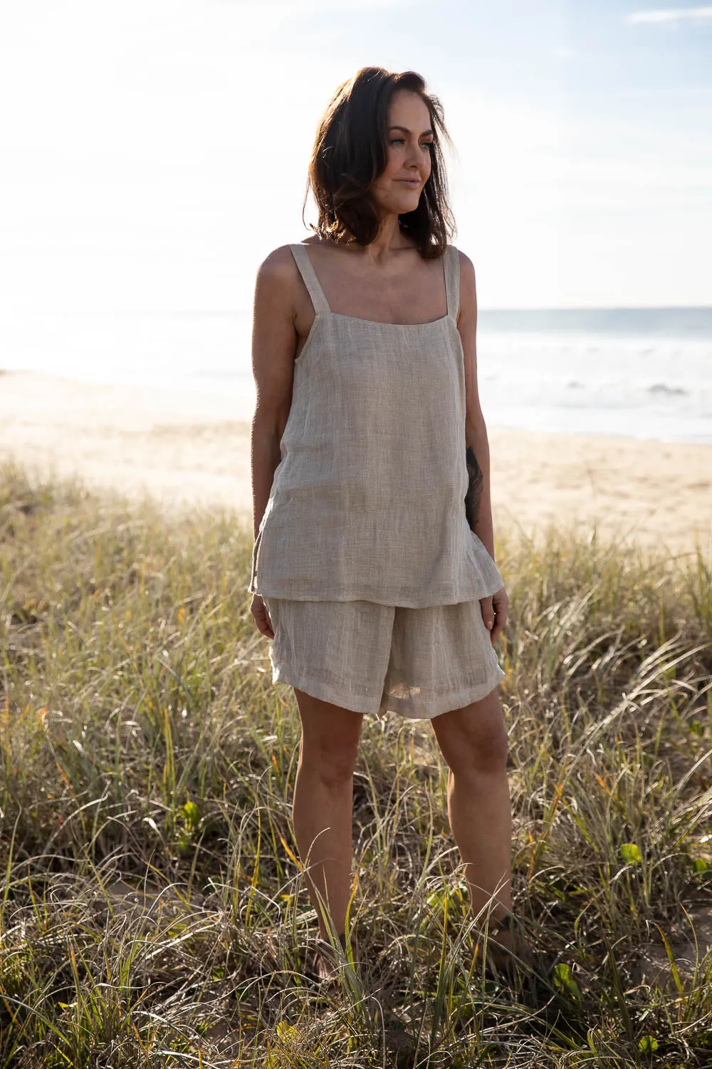 Classic Linen Tank - Natural