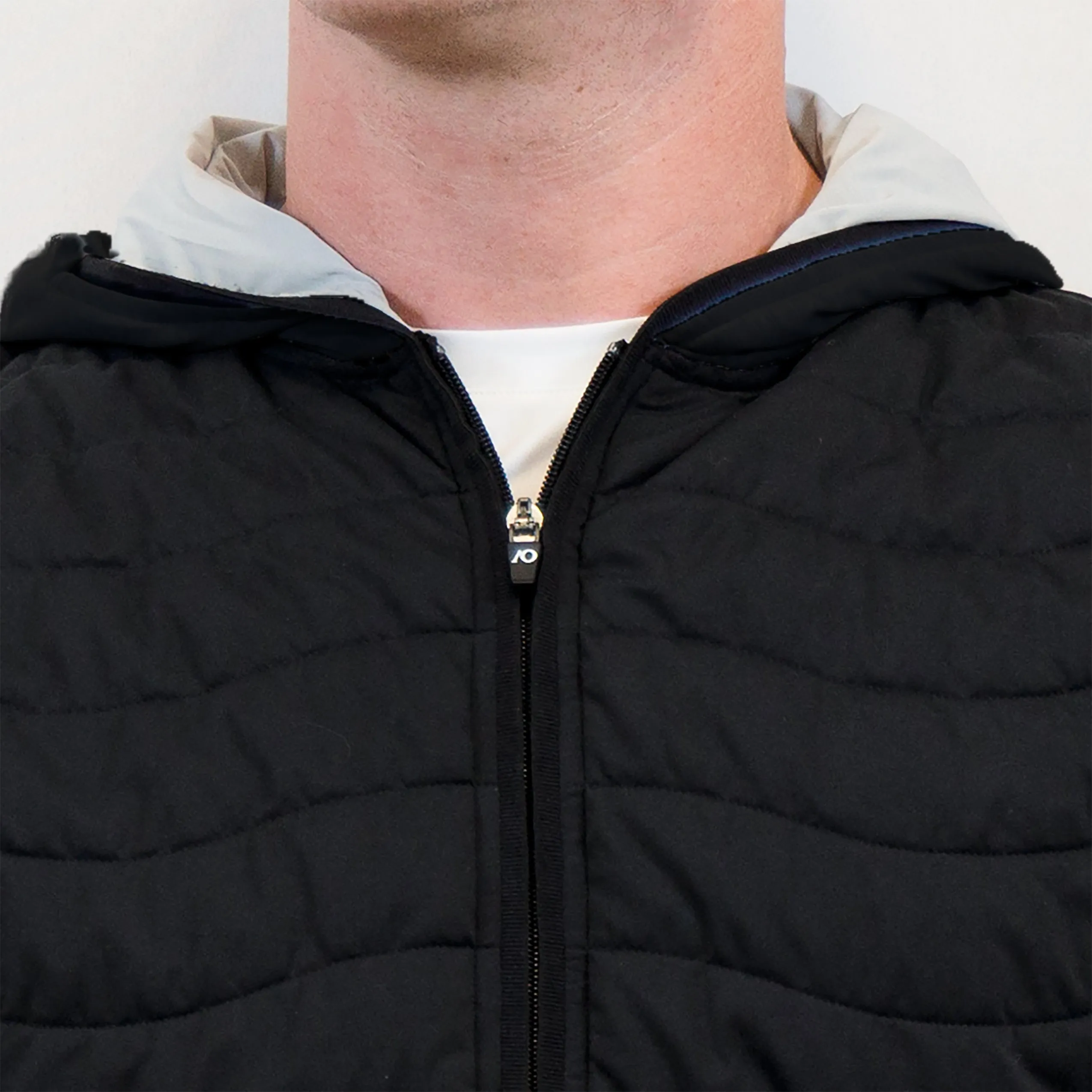 Corlys Hooded Vest - Black/Grey Heather