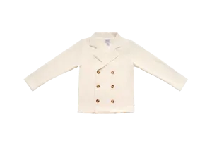 Crew Kids White Knit Blazer