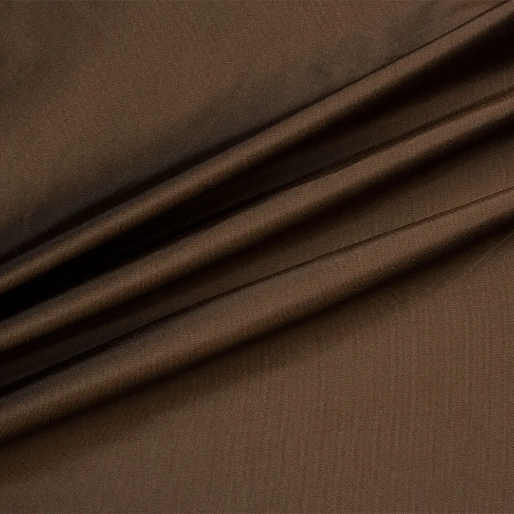 Dark Brown Silk Taffeta