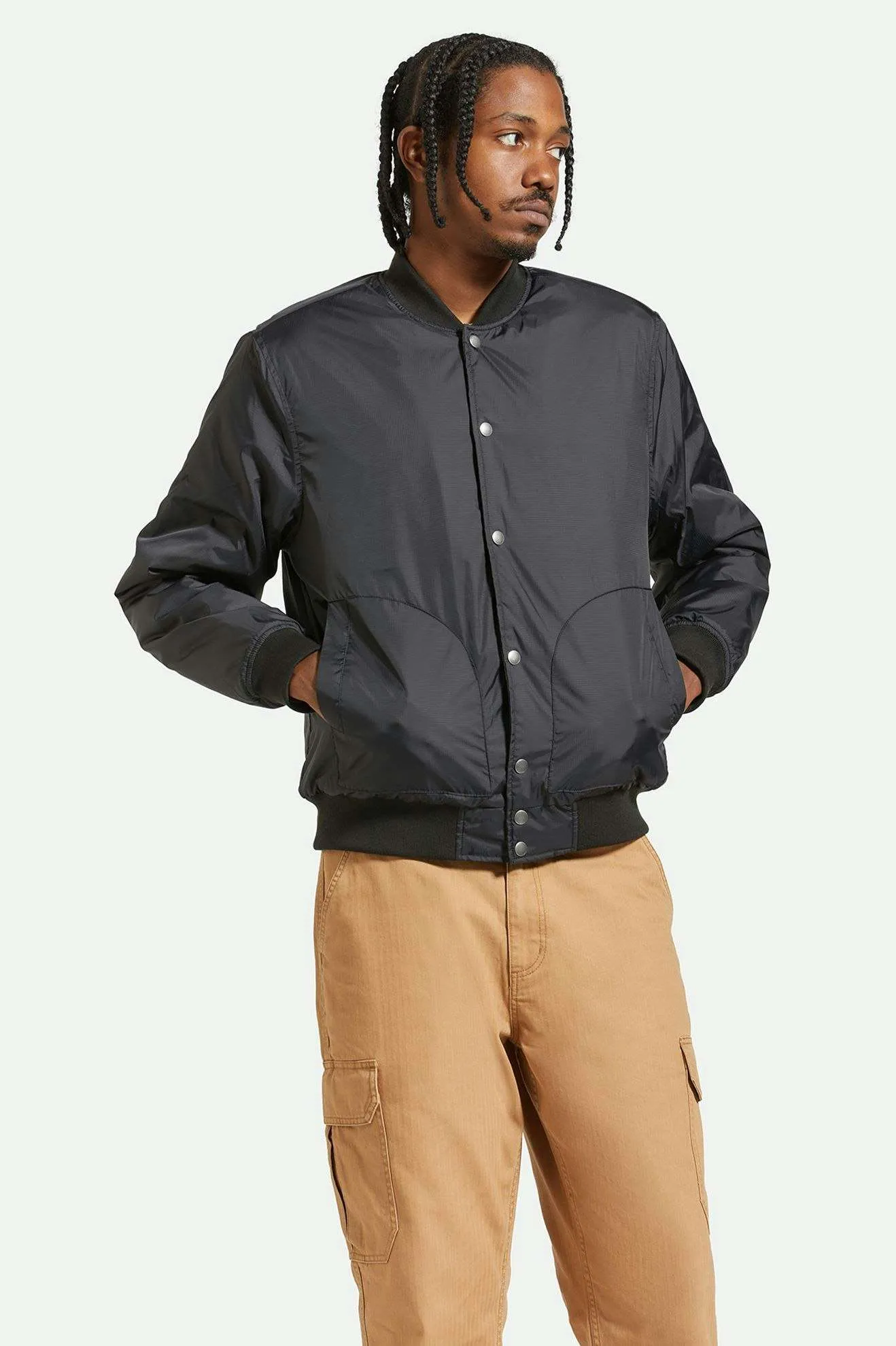 Dillinger Flight Bomber Jacket - Black