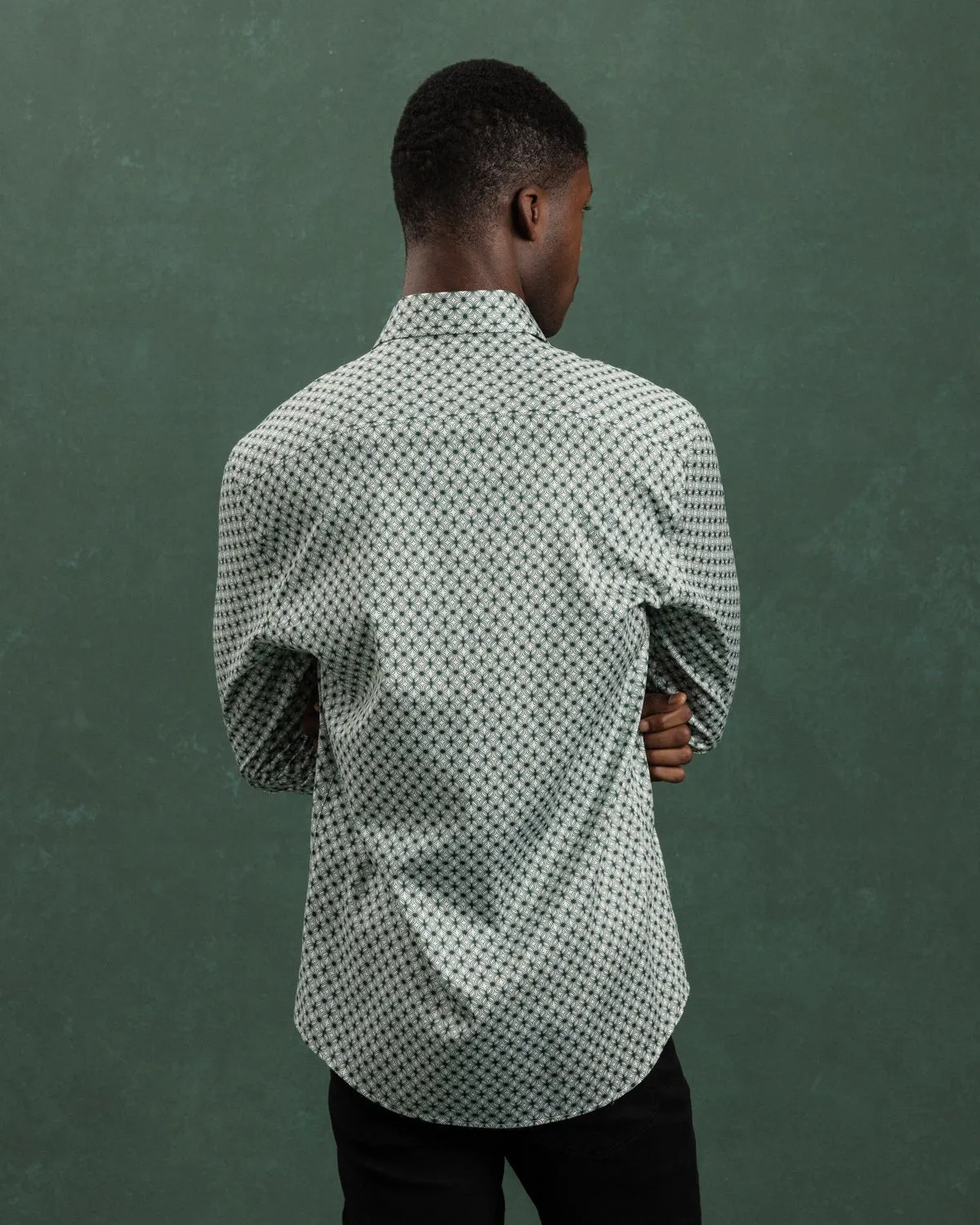 Emerald Wavy Geo Shirt