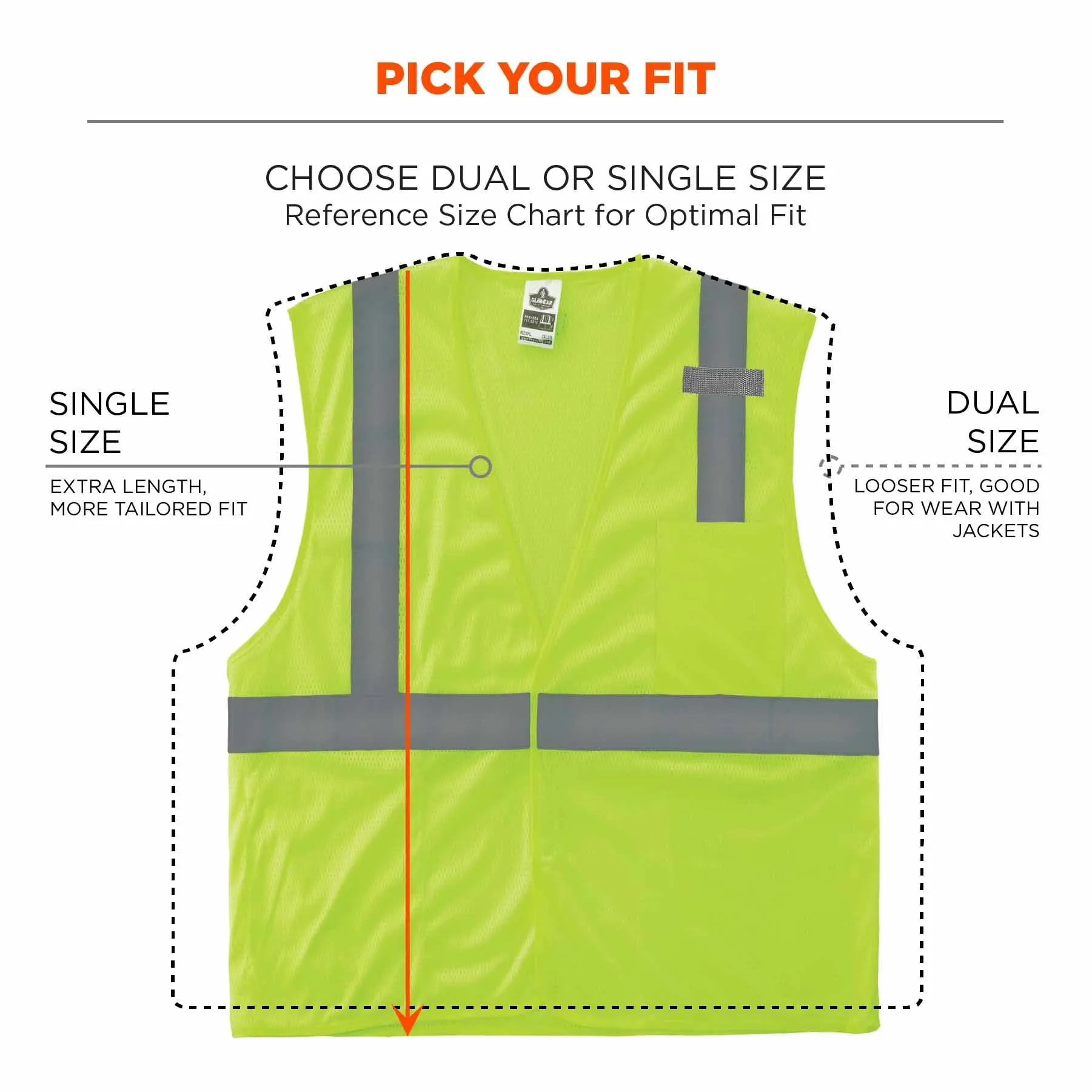 Ergodyne 24527 8210HL-S 3XL Lime Class 2 Economy Mesh Vest - Single Size