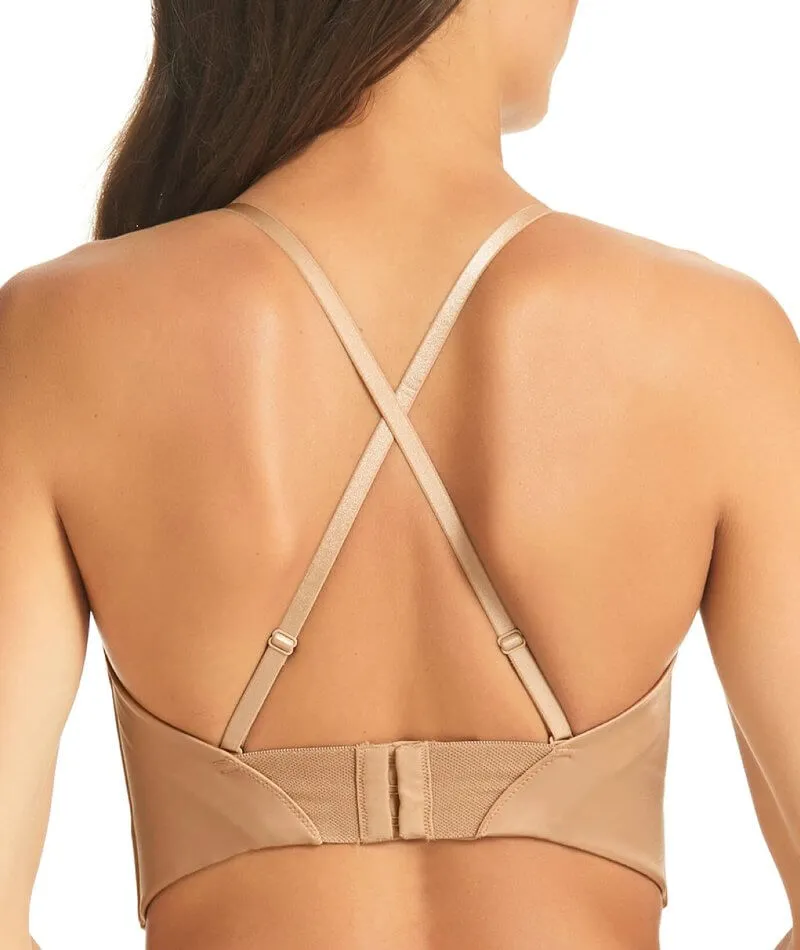 Finelines Refined Low Back Longline Bra - Nude