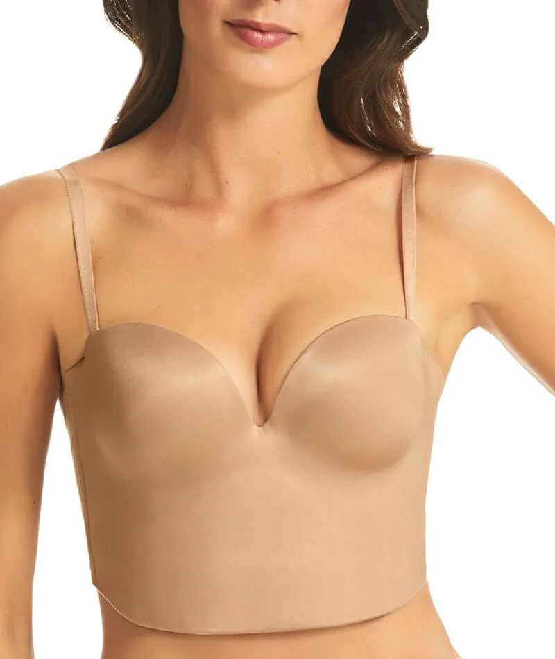 Finelines Refined Low Back Longline Bra - Nude