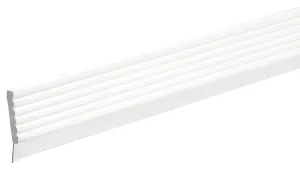 Frost King GR9 Garage Door Weatherseal, 2-3/4 in W, 9 ft L, Vinyl, White :EA: QUANTITY: 1