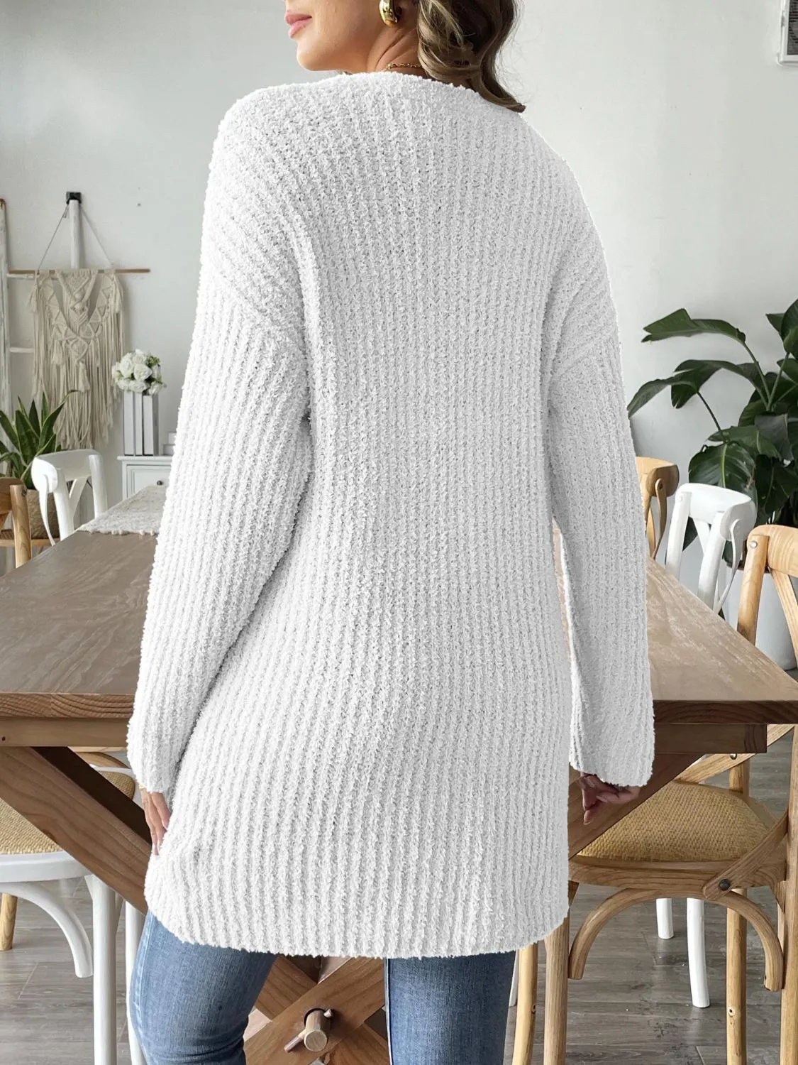 Grace Cloud Open Front Long Sleeve Cardigan