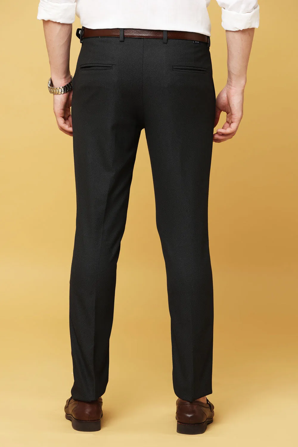 Ivyn Slim-Fit Sun Rice Grey Formal Trousers