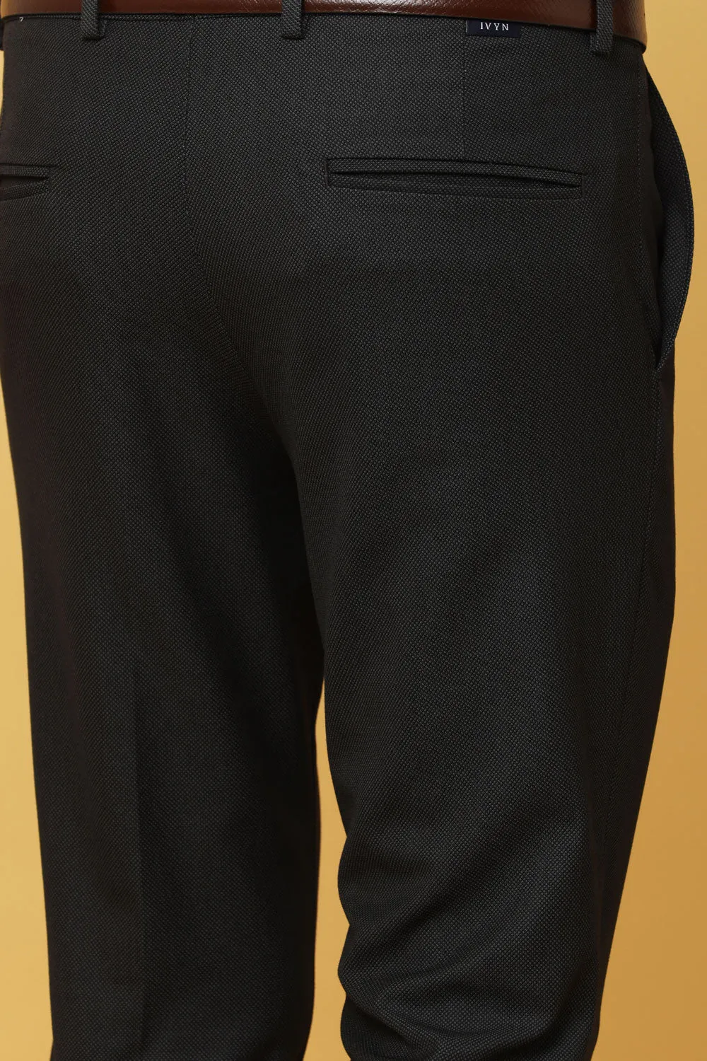 Ivyn Slim-Fit Sun Rice Grey Formal Trousers