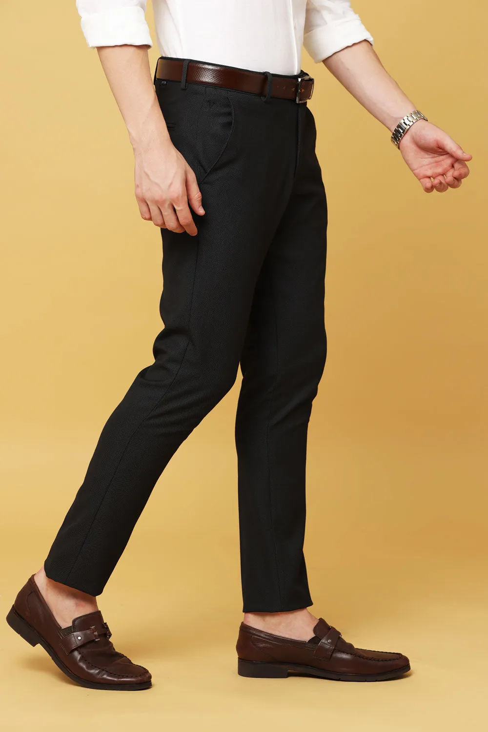 Ivyn Slim-Fit Sun Rice Grey Formal Trousers