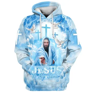 Jesus Is My Savior Hoodie Jesus and Dove Hoodies Jesus Hoodie Men & Women Christian Hoodie 3D Printed Hoodie