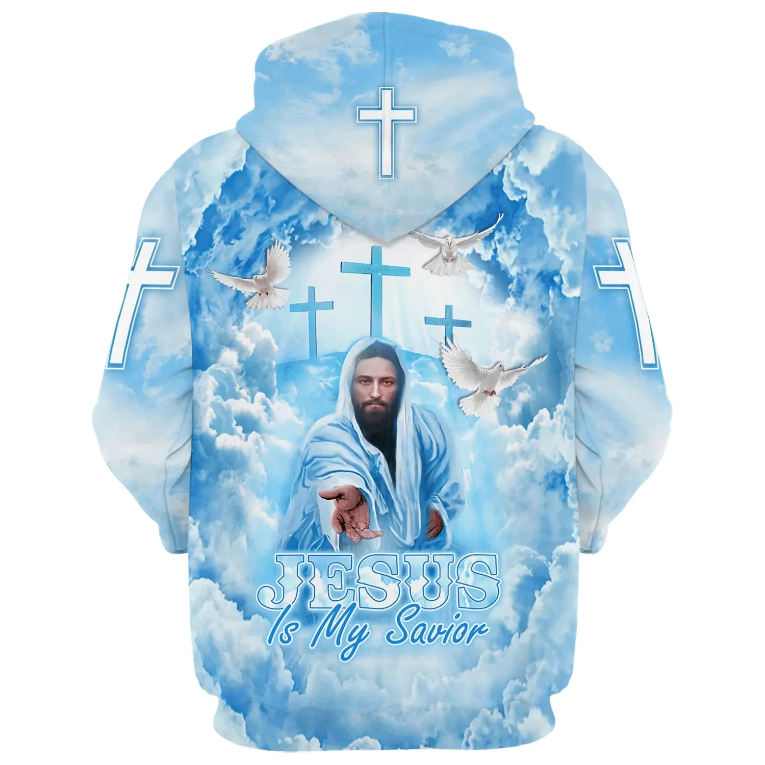 Jesus Is My Savior Hoodie Jesus and Dove Hoodies Jesus Hoodie Men & Women Christian Hoodie 3D Printed Hoodie