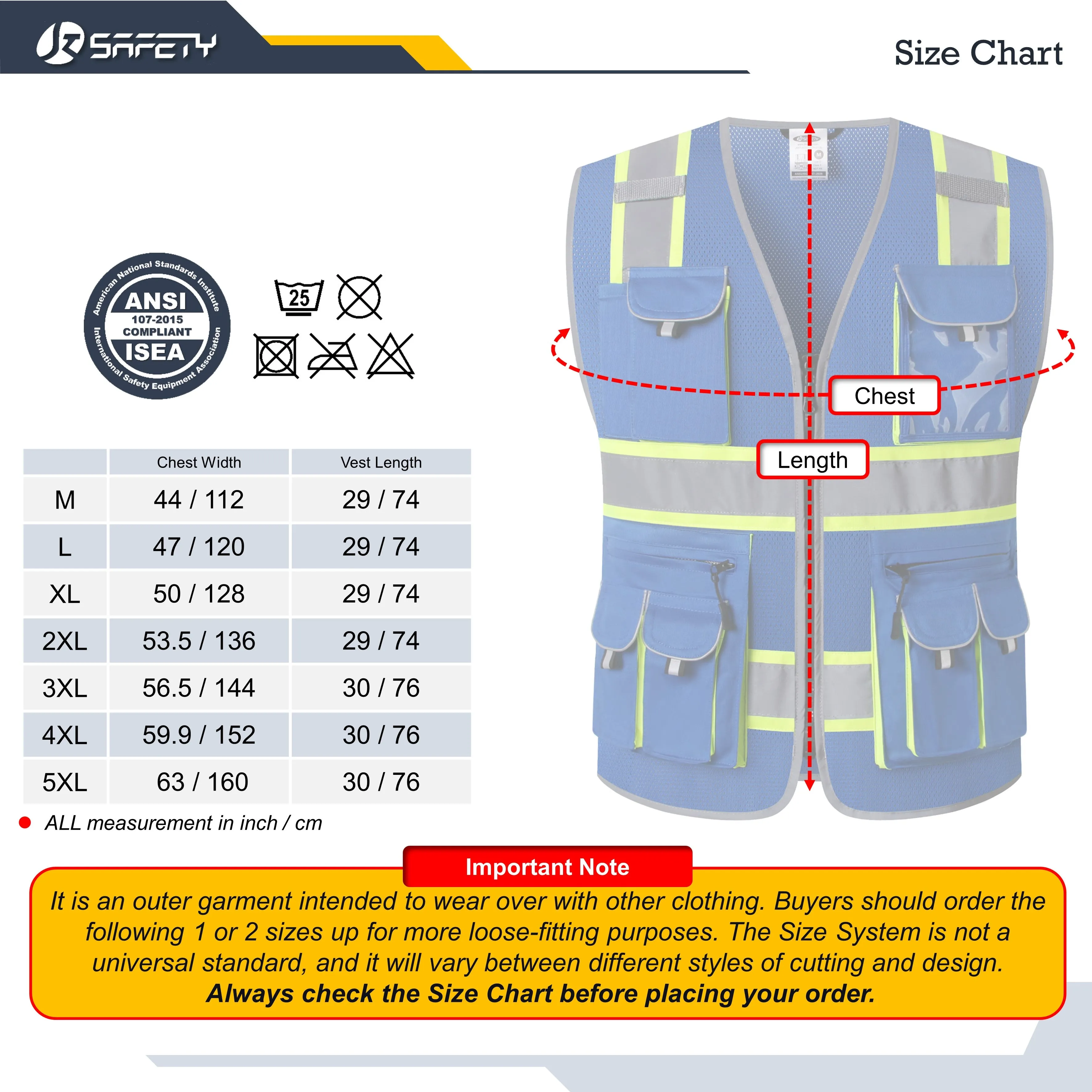 JKSafety 10 Pockets 2-Pack Two-Tone Mesh Hi-Vis Reflective Safety Vest (JK087)