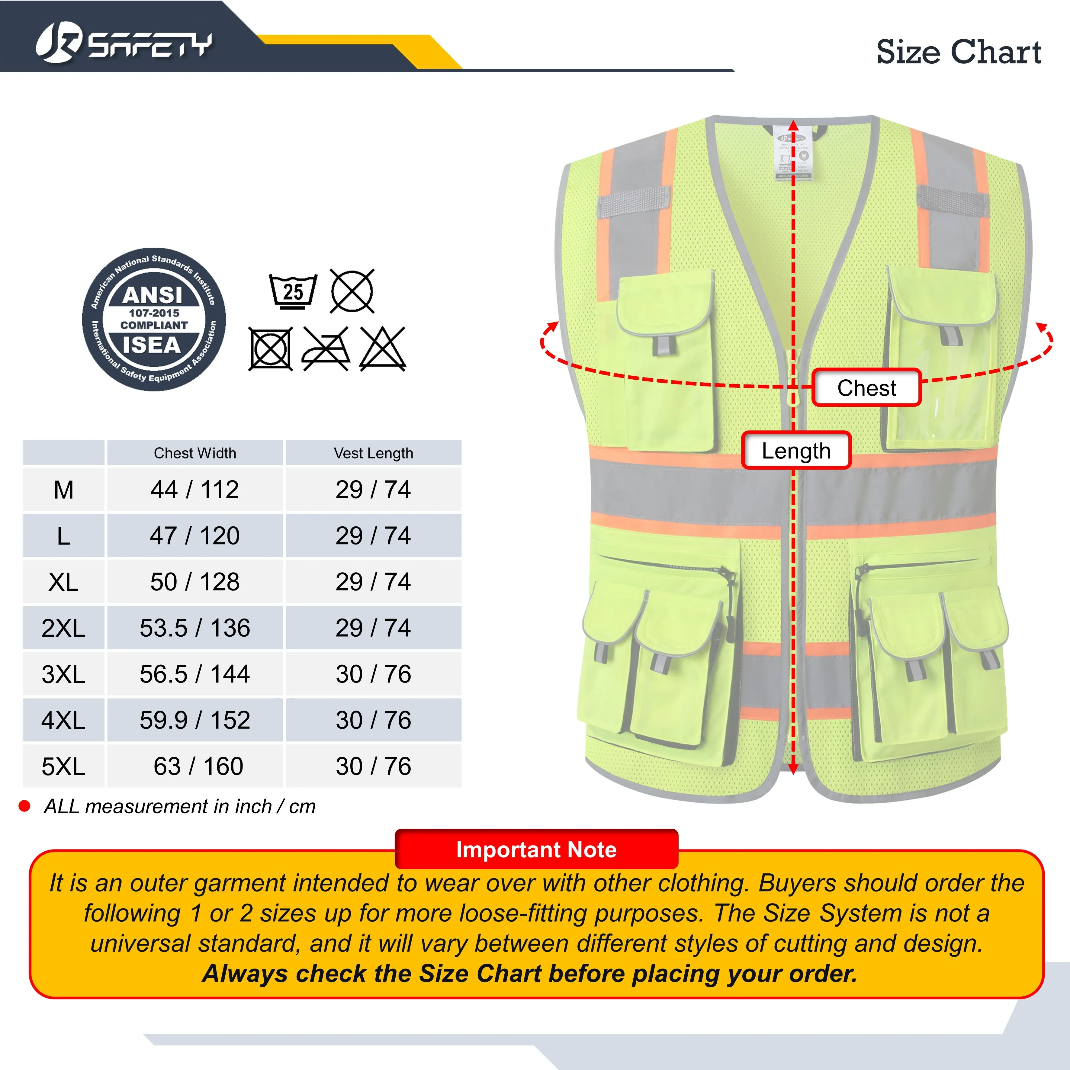 JKSafety 10 Pockets 2-Pack Two-Tone Mesh Hi-Vis Reflective Safety Vest (JK087)