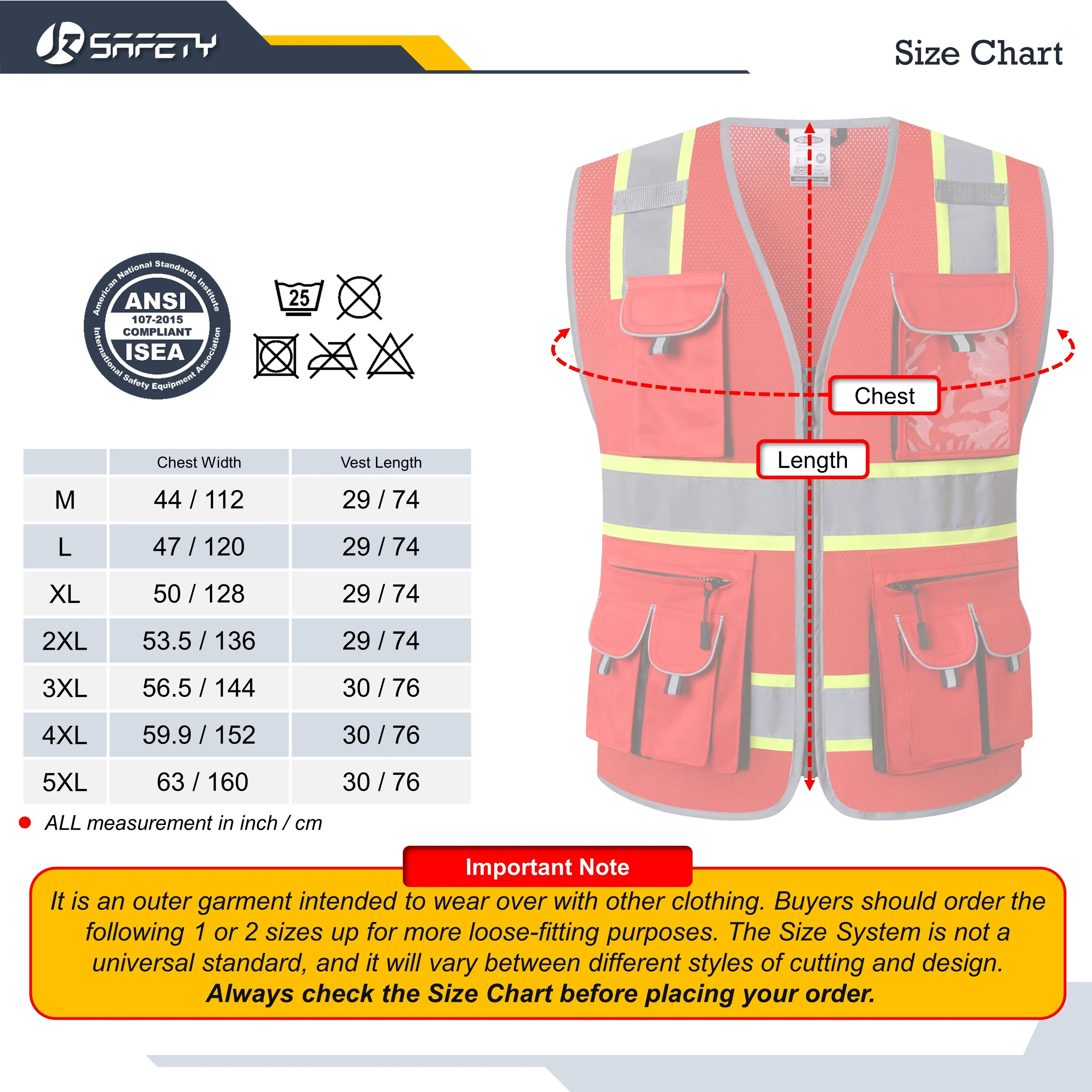 JKSafety 10 Pockets 2-Pack Two-Tone Mesh Hi-Vis Reflective Safety Vest (JK087)