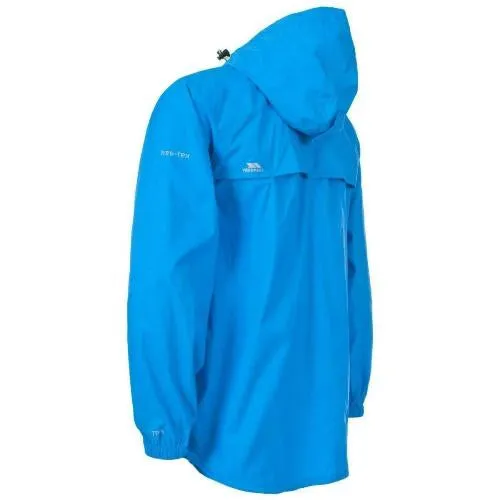 Kids Trespass Qikpac Waterproof Jacket - Unisex Durable & Lightweight Shell with Adjustable Hood