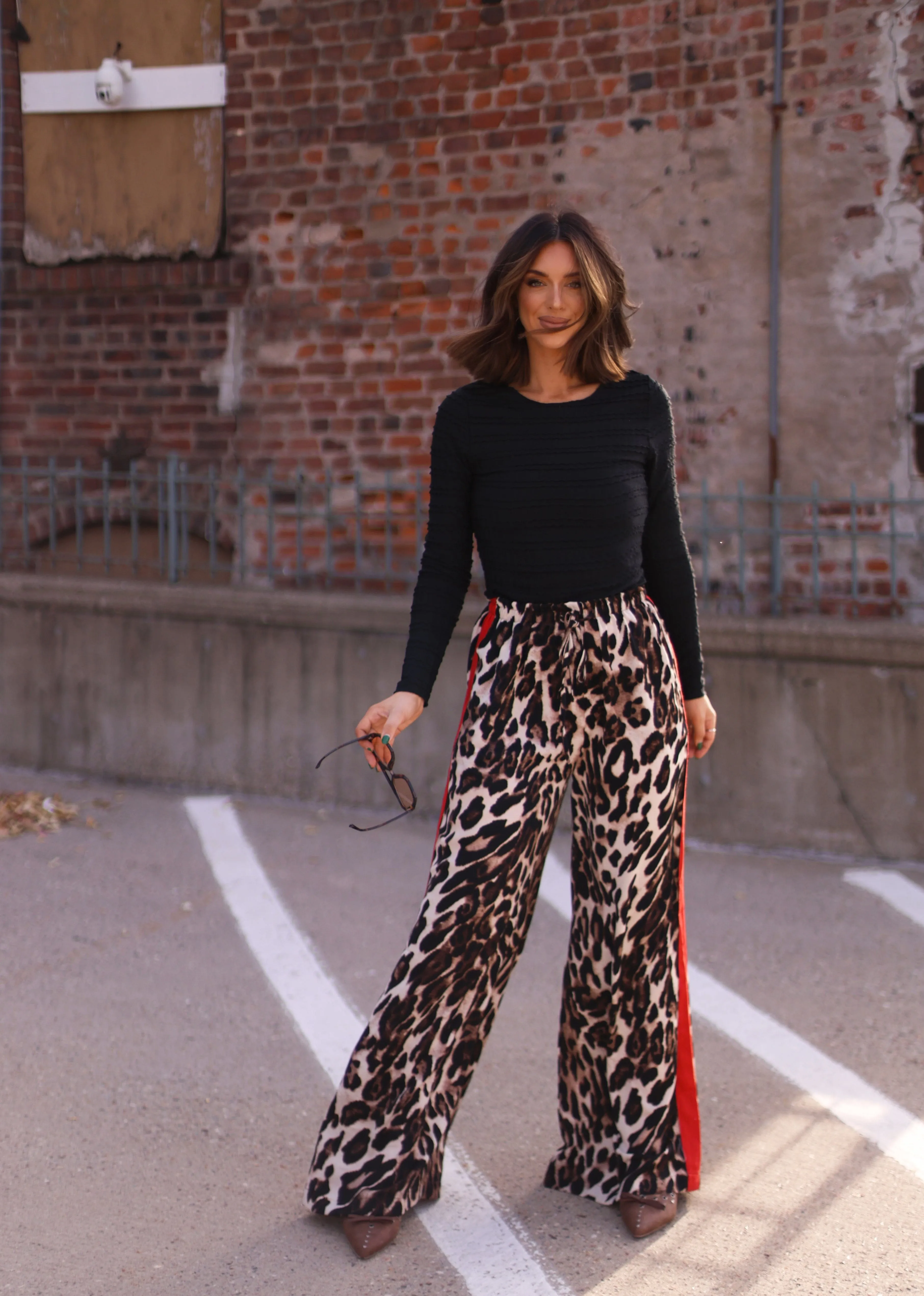 Leopard Drawstring Pants