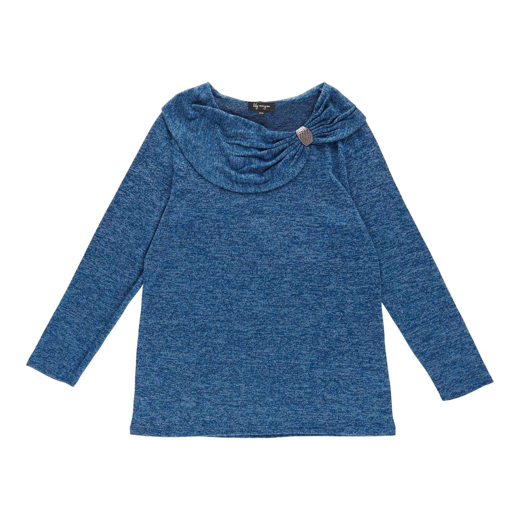 lily morgan Women's Sweater with Broach Detail