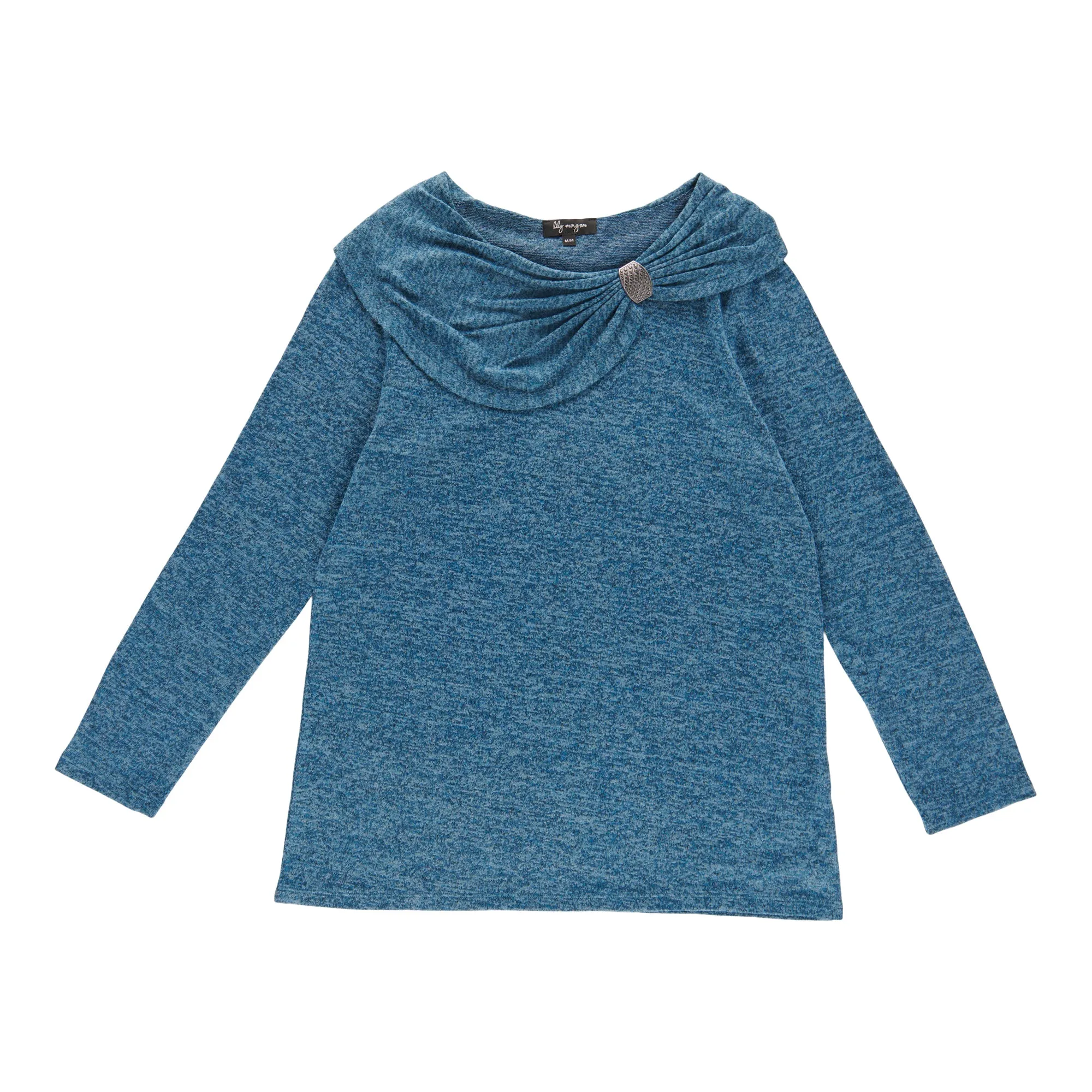 lily morgan Women's Sweater with Broach Detail