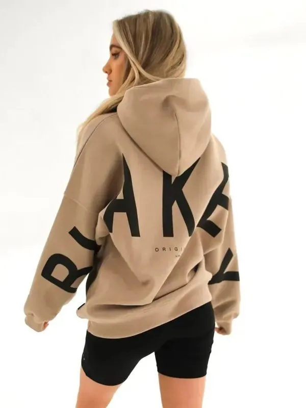 Loose Fit Hoodie with Big Thick Letters