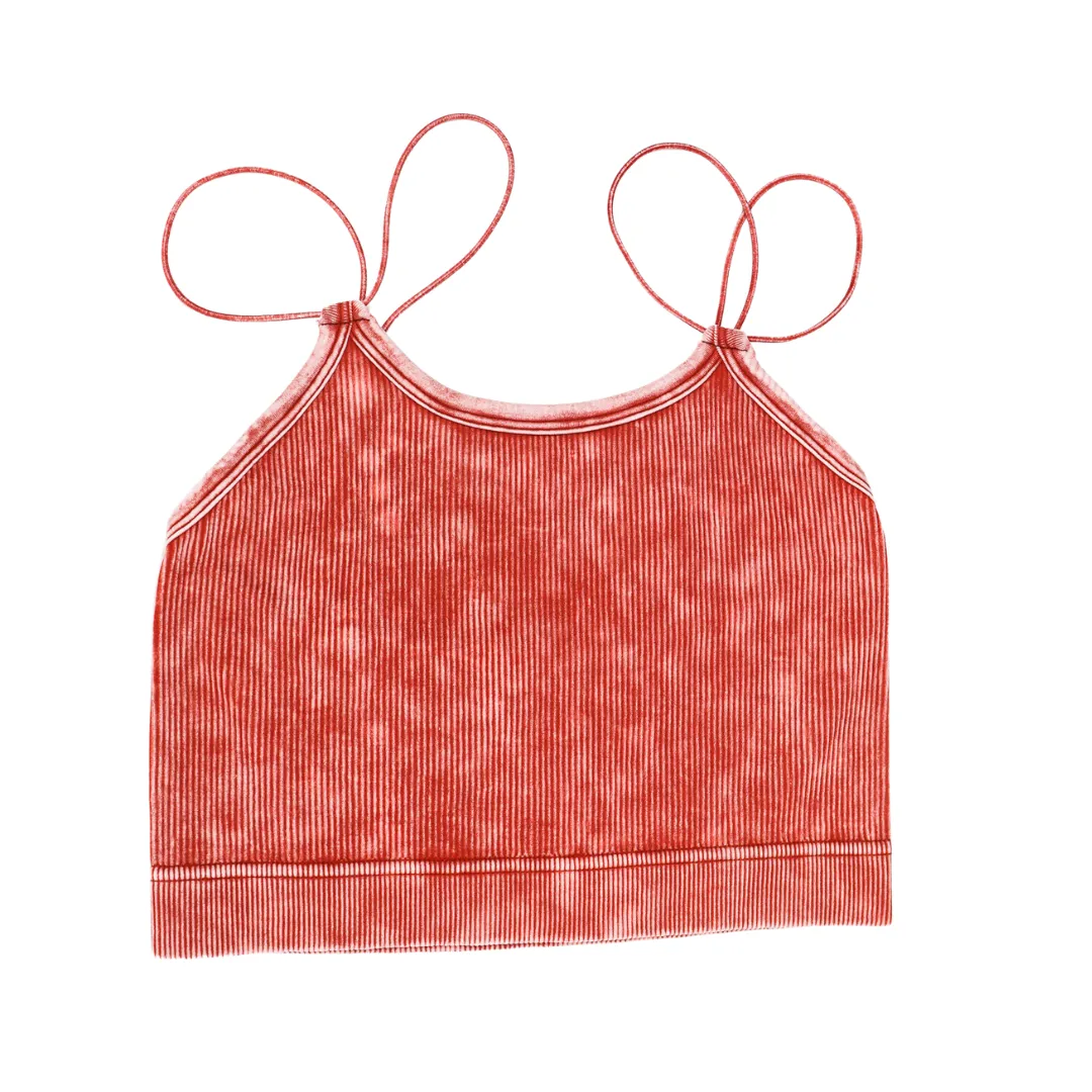 Maci Washed Double Strap Bralette