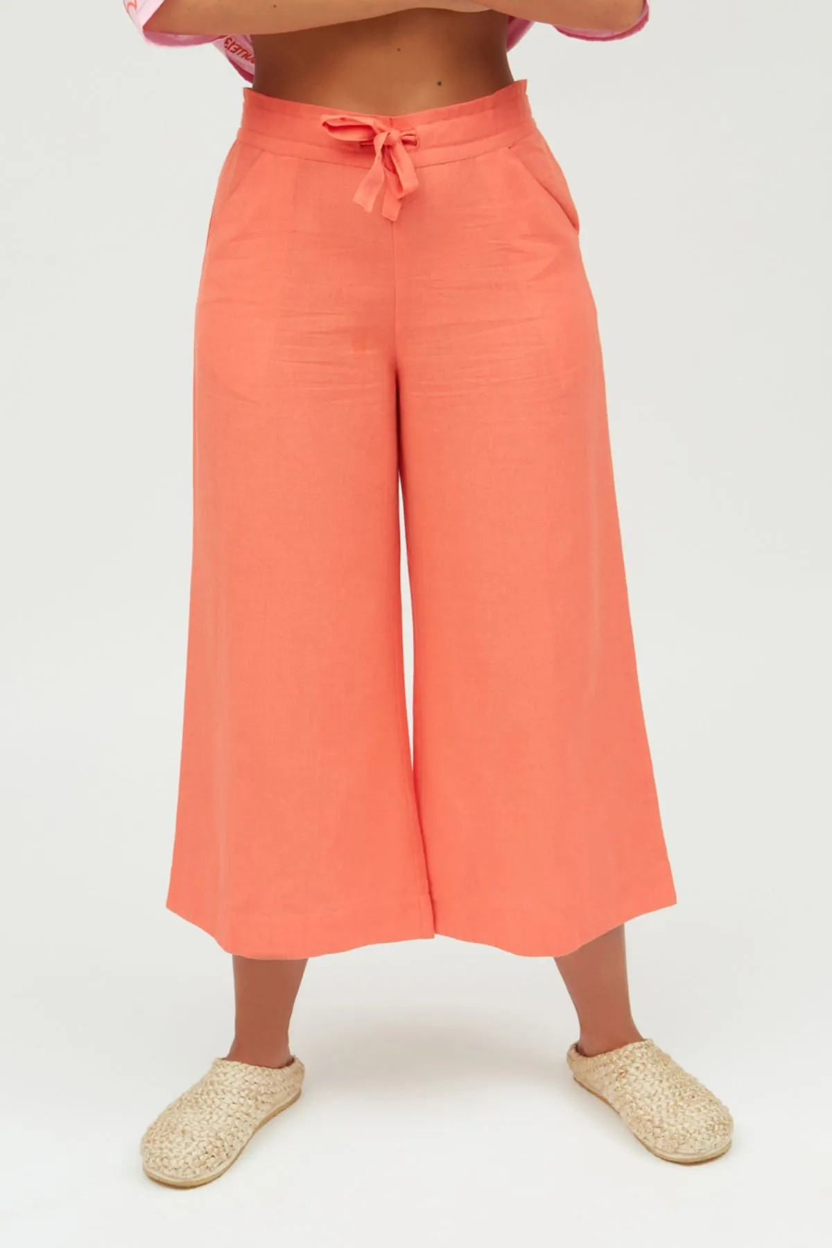 Mandarin Red Inca Culotte Pants Suite 13