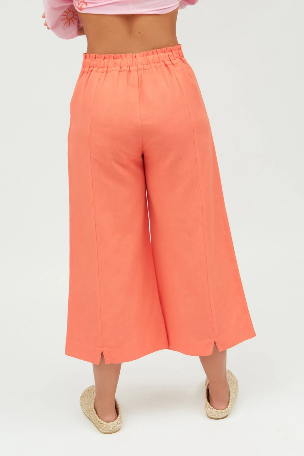 Mandarin Red Inca Culotte Pants Suite 13