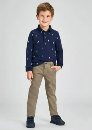 Mayoral Boys Printed Twill Dress Pants