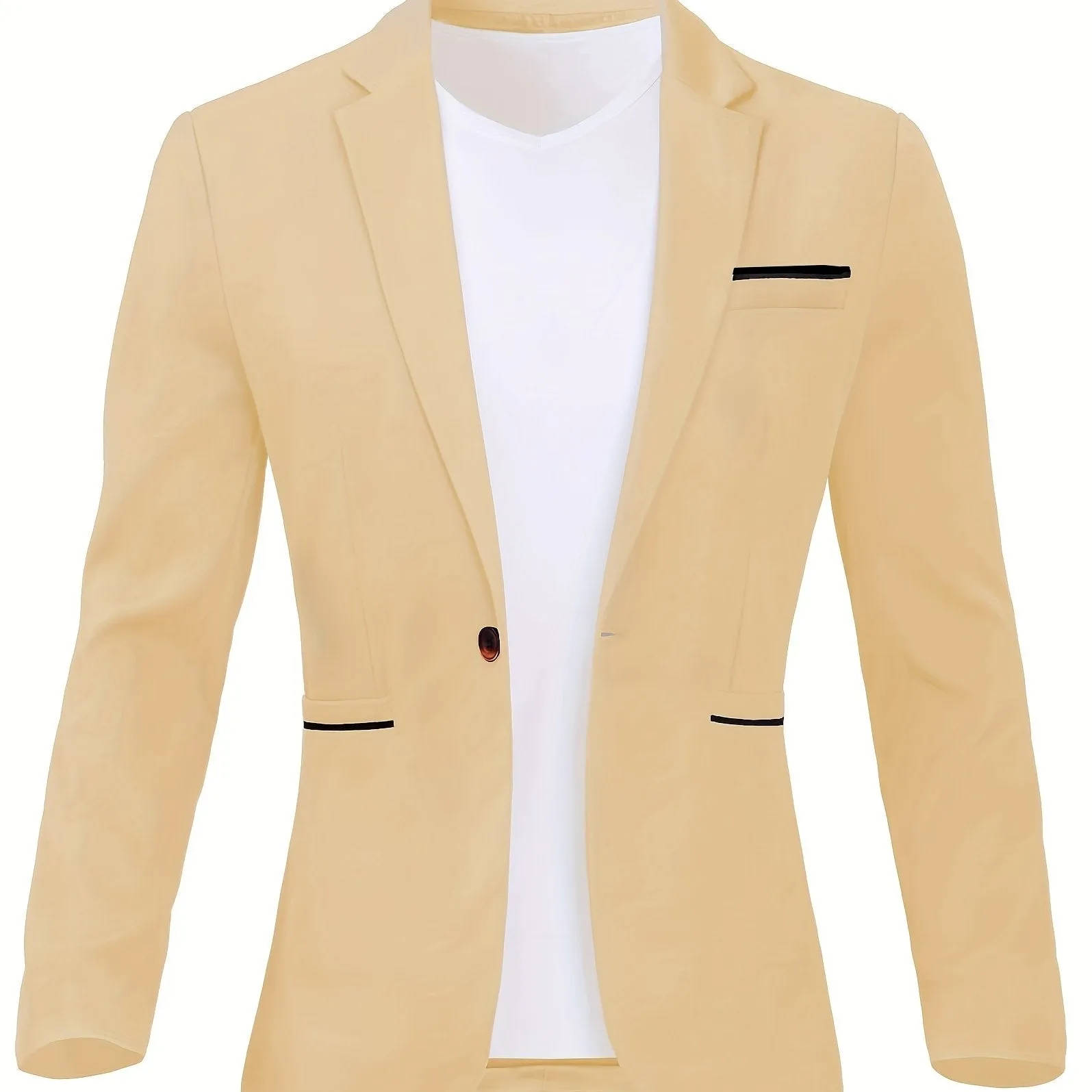 Men's Suit Slim Fit Blazer With One Button