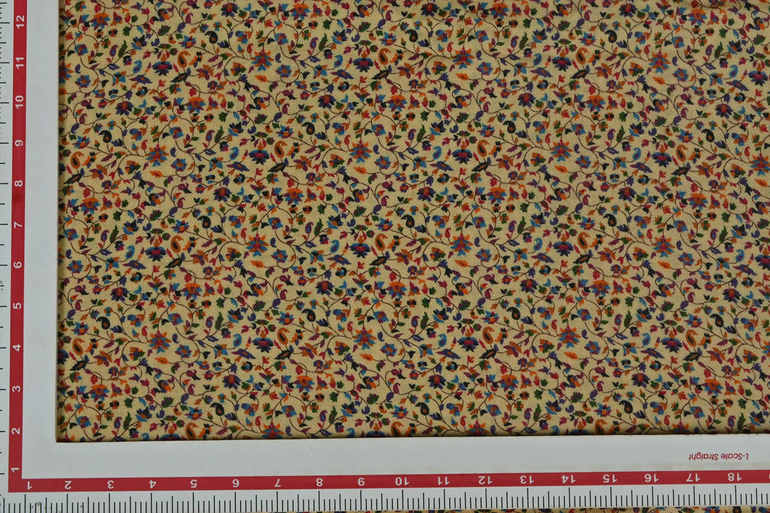 Multicolor Floral Printed Wool Fabric