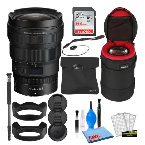 Nikon NIKKOR Z 14-24mm f/2.8 S Lens (20097) Intl Model Bundle   64GB SD Card